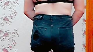 Nice Slender She-Creature Homemade Handsome Spectacle Brief Cut-Offs Nice Boulder-Holder White Bod Transgirl Caboose Femboy Monstrous Backside Crossdresser