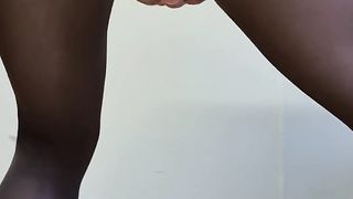 XXL PIPE LADYBOY dumping a big Jism blast in nylons