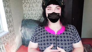 Homemade Kitty Crossdresser Cosplayer Model Slender Fit She-Male Shrmsle Sissy Femboy