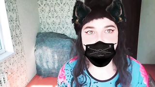 SIZZLING Solo Performer Crossdresser Sissy Model Cosplayer Transgender Princess Brief Sundress Homemade Kitty