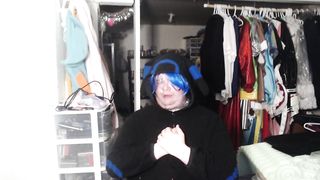 Sissy in umbreon onesie five min breathplay