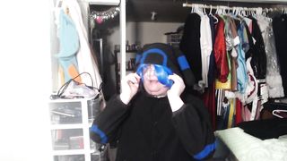 Sissy in umbreon onesie five min breathplay