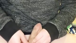 Tranny with a XXL manmeat attempting to put on a innocence box