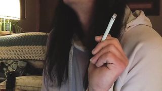 Toying and smoking with myself