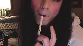 Toying and smoking with myself