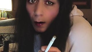 Toying and smoking with myself