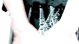 Erika Oak's Spandex Mini-Skirt and Adorable Rosy Buttplug