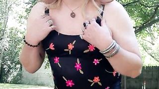 Polishing on a donk buttplug outside