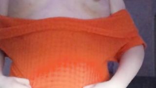 Flaunting my big white-hot forms in orange then...JISM!