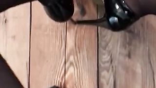 super-fucking-hot joy in black pantyhose