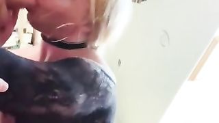 Sissy Sarah having joy with boner