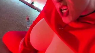 Rouge Domina Smoking In BONDAGE & DISCIPLINE Gear