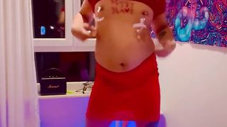 Sissy Victim Femme Sandy abases herself with rump to jaws and Nip have fun