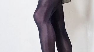 Marvelous Tgirl Large Jism Shot in Mind-Blowing miniskirt and glossy nylons