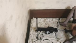 Sissy anal invasion humping machine fap off