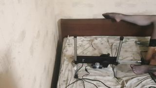 Sissy anal invasion humping machine fap off