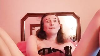 Transsexual Isabella sissy instructing Triple Invasion