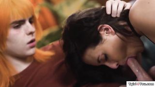 Trans femboy Jean Hollywood fucks doctor