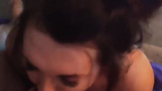 Young t-girl fellates mature beefstick