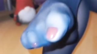 Soles and blue tights