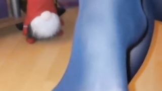 Soles and blue tights