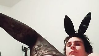 Super-Fucking-Hot elastic booty bunny wide open his greedy fuck-hole