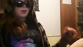 Dishonorably and super-naughty web cam whore shoots a load again