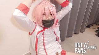 Uma musume, Haru urara munching Carrot to donk, Massager to schlong Japanese Femboy Cosplayer part.nine