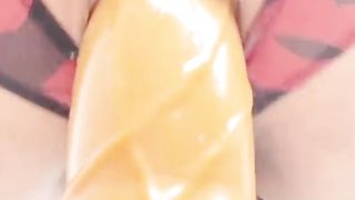 007 ass-plug injection Low-angle shot