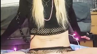 Emo Trans Woman Juggles on her fuck stick