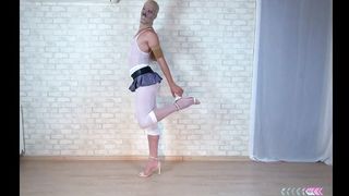 nylondelux in stocking over assfucking fucktoy