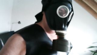 gasmasked nun LatexBessy railing giant Faux-Cock