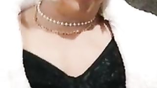 Candice light-haired and in basque