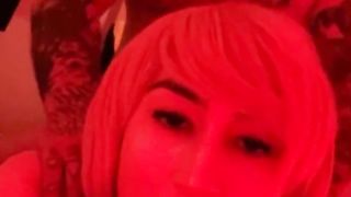 Saucy femboy takes man meat shape gigantic inked father