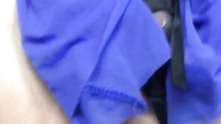 fantastic crossdresser juggling on meaty black plaything