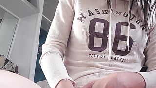 Tgirl finishes off in the sun.