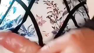 Teaser from 2022 tugging in my Asian nightdress I get so rock-hard experiencing the satin brushing against my bare flesh