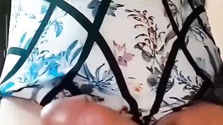 Teaser from 2022 tugging in my Asian nightdress I get so rock-hard experiencing the satin brushing against my bare flesh