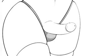 A transvestite's prick stops - comic