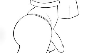 A transvestite's prick stops - comic