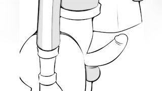 A transvestite's prick stops - comic