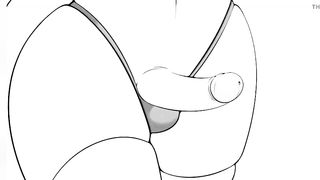 A transvestite's prick stops - comic