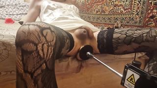 Sissy boning machine and getting off pecker