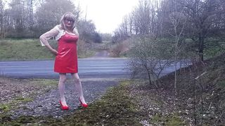 T-Model Gina Frolicking by The Roadside