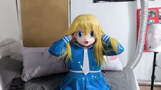 Kigurumi Blue College Girl Plumbs Inflatable Breathplay