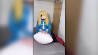 Kigurumi Blue College Girl Plumbs Inflatable Breathplay