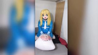Kigurumi Blue College Girl Plumbs Inflatable Breathplay