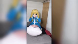 Kigurumi Blue College Girl Plumbs Inflatable Breathplay