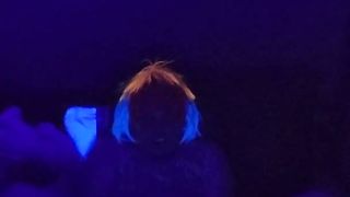 noisy shrieking whining ejaculation on a glowing alien fuck-stick under blacklight