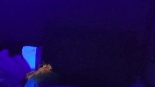 noisy shrieking whining ejaculation on a glowing alien fuck-stick under blacklight